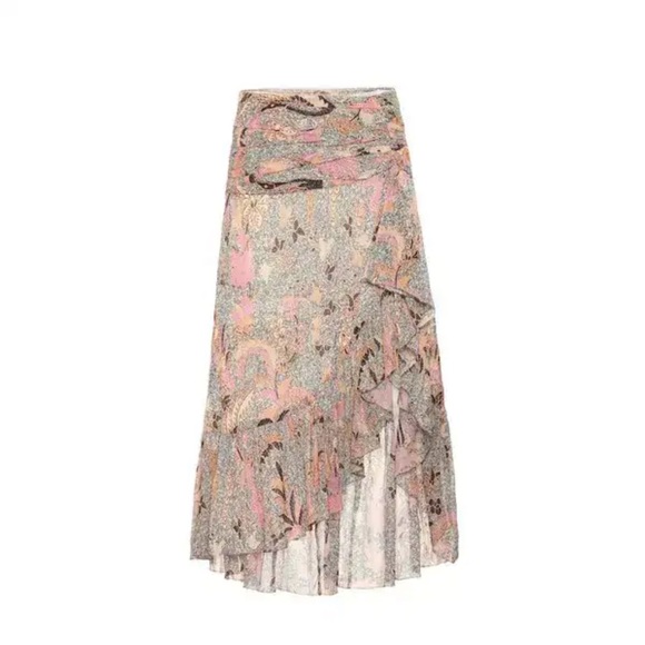 Ulla Johnson Ailie Cotton Silk Blend Metallic Skirt Size 2 - Picture 10 of 15